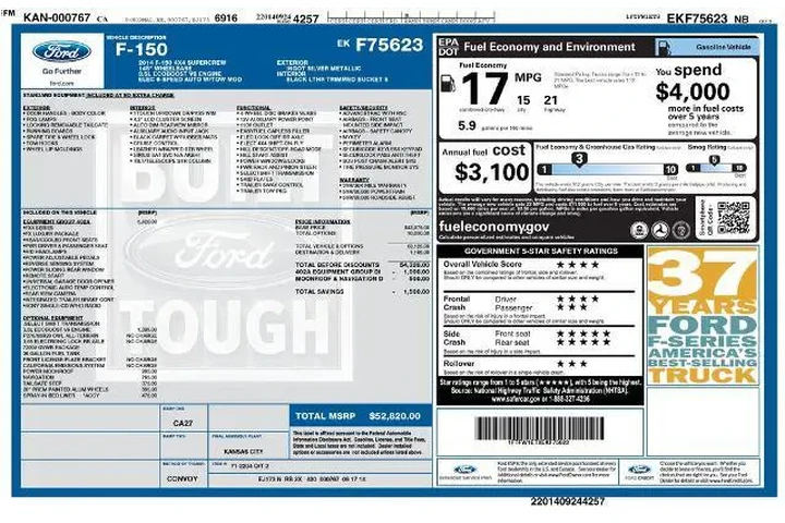 $26085 : Ford F-150 2014 4x4 XLT 4dr image 2
