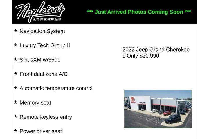 $30990 : Jeep Grand Cherokee L 2022 4 image 1