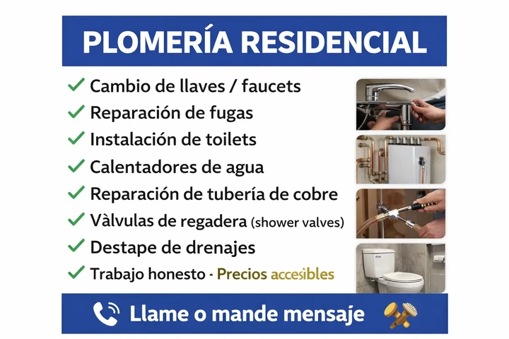 Plomeria Residencial Economica image 1