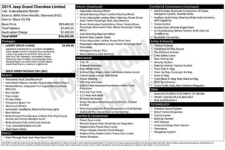$14900 : Jeep Grand Cherokee 2019 4x2 image 7