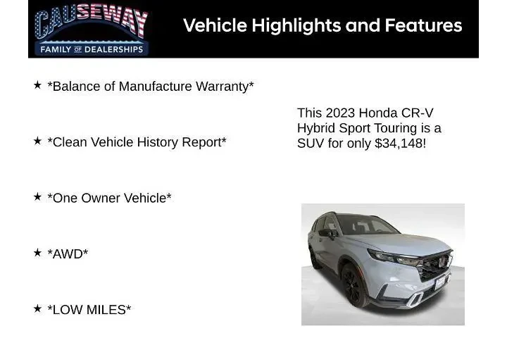 $34148 : Honda CR-V Hybrid 2023 AWD S image 2