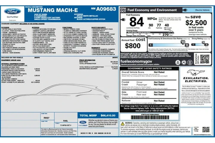 $34999 : 2022 Mustang Mach-E GT image 6