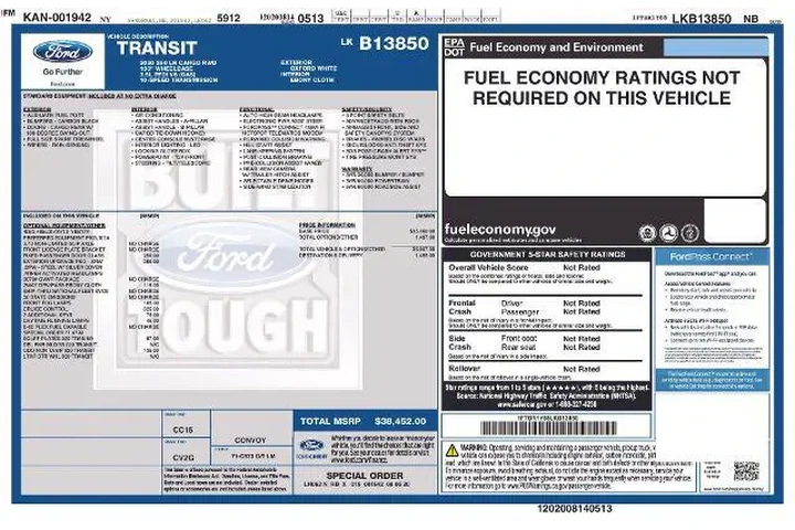 $30037 : Ford Transit 2020 250 3dr SW image 3