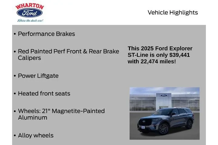 $39441 : Ford Explorer 2025 AWD ST-Li image 10