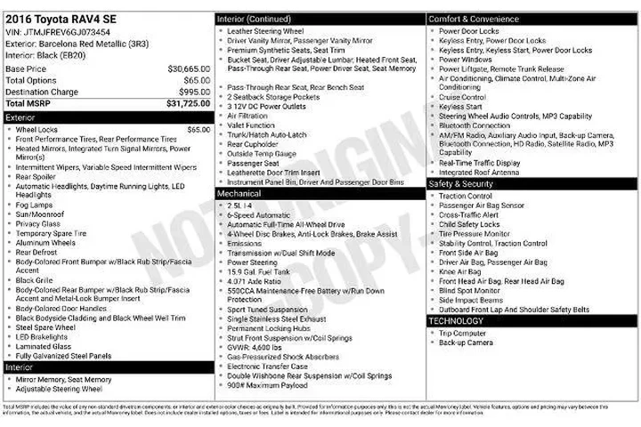 $16690 : Toyota RAV4 2016 AWD SE 4dr image 5