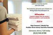 Housekeeping a $15.00 la hora en Milwaukee