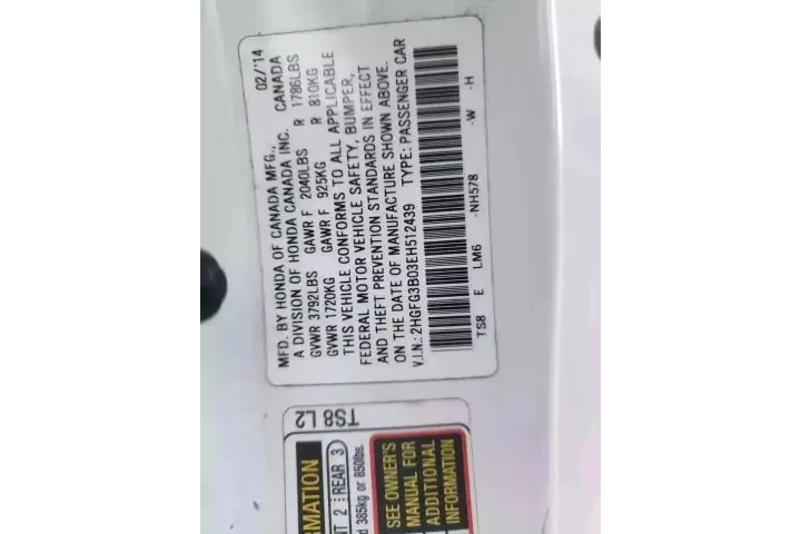 $11999 : 2014 HONDA CIVICEX-L COUPE 2D image 1