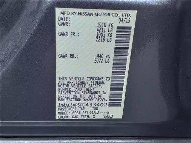 $8180 : 2015 NISSAN ALTIMA2015 NISSA image 1