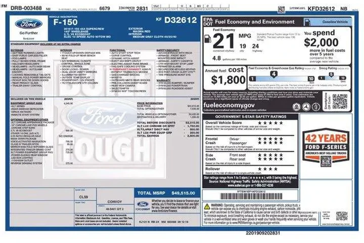 $28998 : Ford F-150 2019 4x4 Lariat 4 image 2