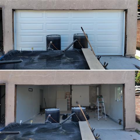 Sectional roll up garage door image 1