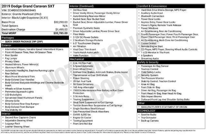 $12545 : Dodge Grand Caravan 2019 SXT image 3