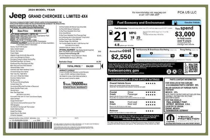 $35995 : Jeep Grand Cherokee L 2024 4 image 7