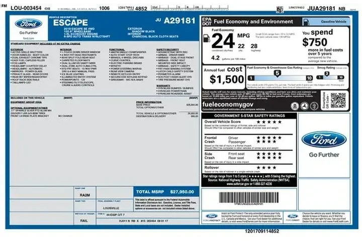 $11970 : Ford Escape 2018 AWD SE 4dr image 2