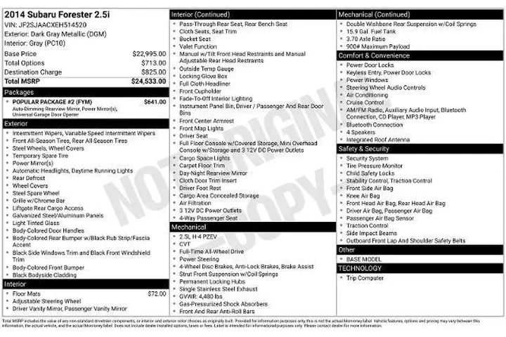 $4499 : Subaru Forester 2014 AWD 2.5 image 6