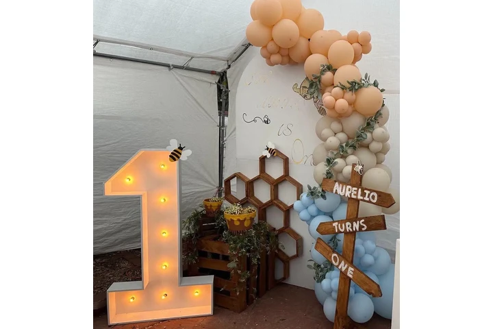 Marquee numbers 4ft w/lights image 6