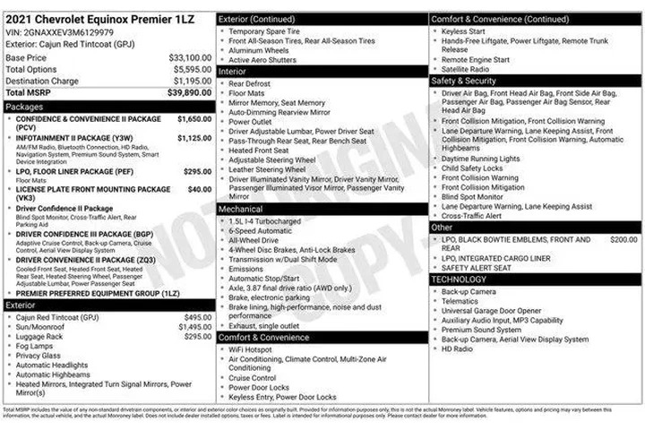 $21994 : Chevrolet Equinox 2021 4x4 P image 2