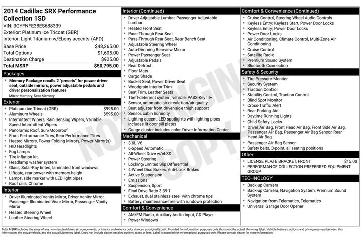 $14899 : Cadillac SRX 2014 AWD Perfor image 9