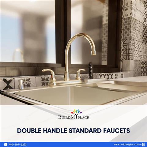 $85 : Double Handle Kitchen Faucets image 1