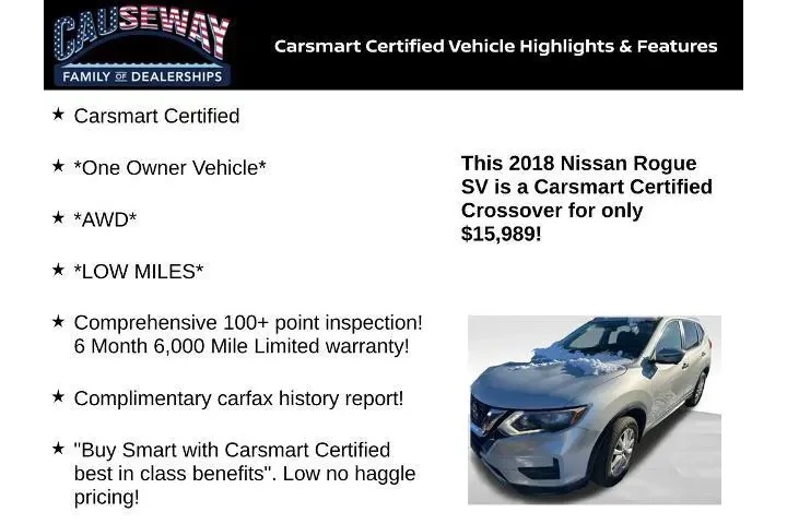 $15989 : Nissan Rogue 2018 AWD S 4dr image 2