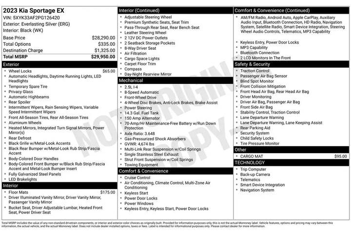 $23200 : Kia Sportage 2023 EX 4dr SUV image 2