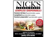 NICK'S RESTAURANT SOLICITANDO en Orange County