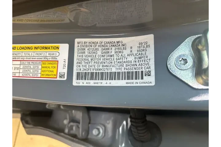 $26601 : Honda Civic 2022 Touring 4dr image 10