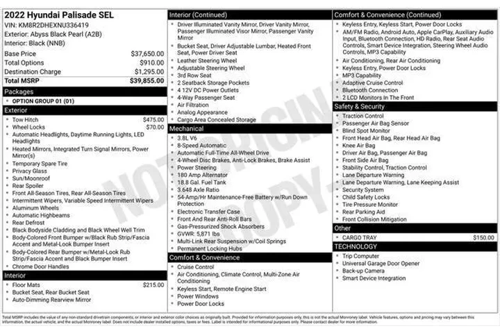 $26995 : Hyundai PALISADE 2022 AWD SE image 5