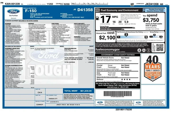 $27000 : Ford F-150 2018 4x4 Lariat 4 image 2