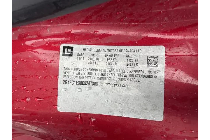 $9481 : Chevrolet Camaro 2014 LT 2dr image 5