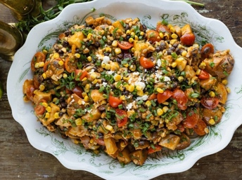 ensalada mexicana de papa con chipotle