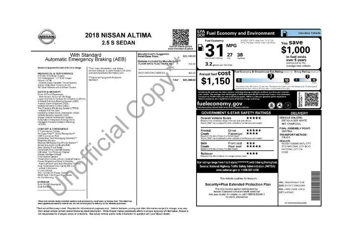 $8000 : Nissan Altima 2018 2.5 S 4dr image 2