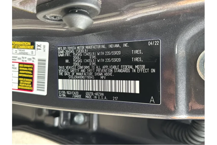 $37997 : 2022 Highlander XSE image 1
