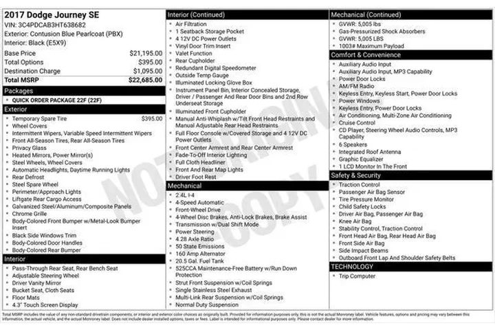 $9887 : Dodge Journey 2017 SE 4dr SU image 3