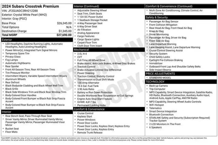$24990 : Subaru Crosstrek 2024 AWD Pr image 2