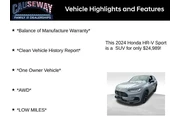 $24989 : Honda HR-V 2024 AWD Sport 4d thumbnail