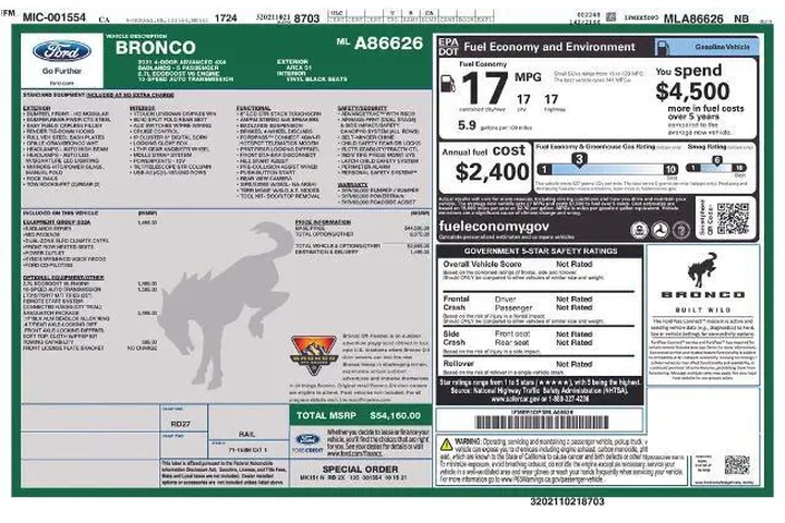 $38800 : Ford Bronco 2021 4x4 Badland image 3