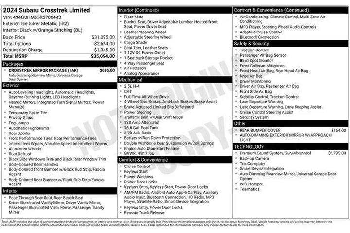 $26499 : Subaru Crosstrek 2024 AWD Li image 2