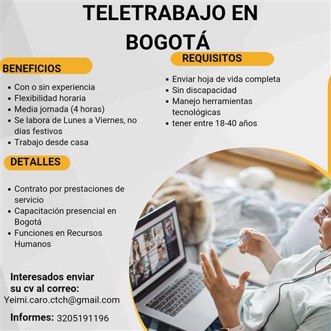 TELETRABAJO PARA BOGOTA image 1