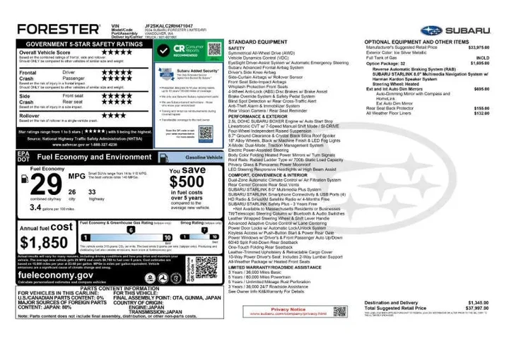 $23495 : 2024 Forester Limited image 5