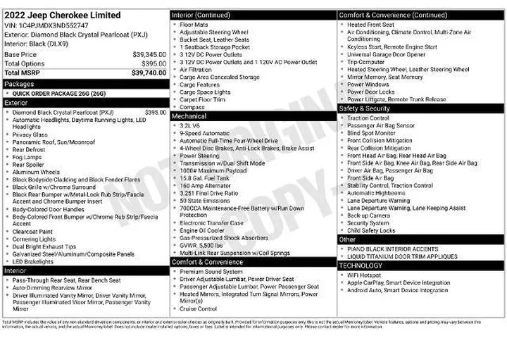 $22900 : Jeep Cherokee 2022 4x4 Limit image 4
