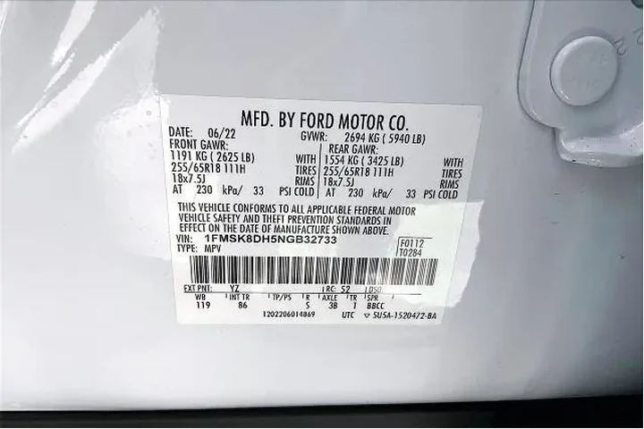 $23831 : Ford Explorer 2022 AWD XLT 4 image 8