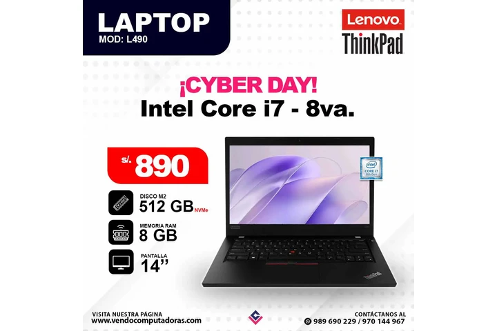 Laptop LENOVO Core i7 - 8va. image 4