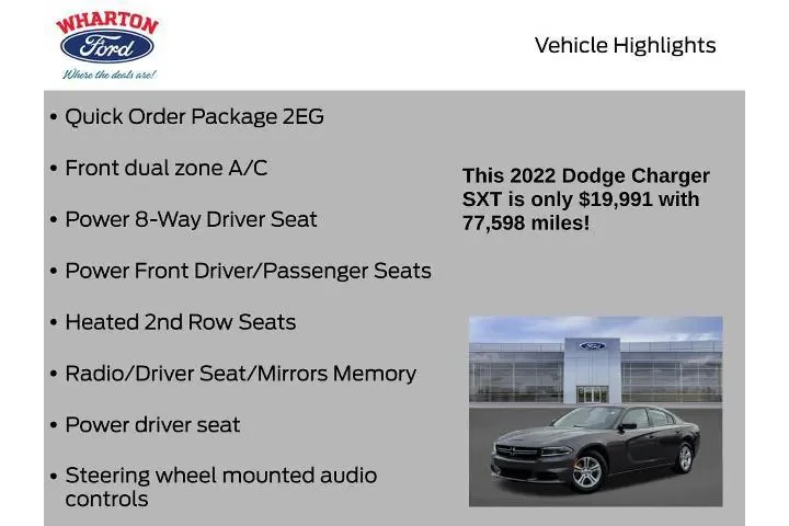 $19991 : Dodge Charger 2022 SXT 4dr S image 6