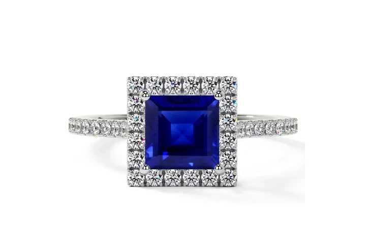 $1850 : Lab Grown Blue Sapphire Rings image 1
