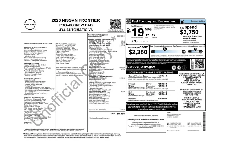 $36331 : Nissan Frontier 2023 4x4 PRO image 2