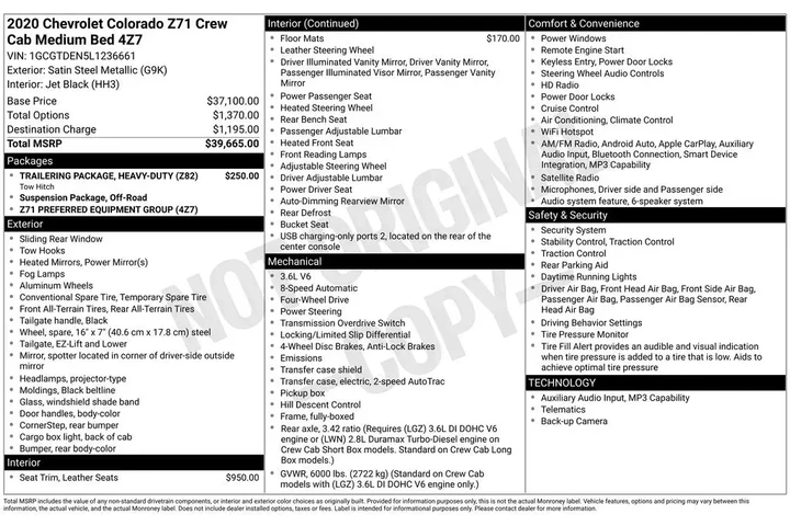 $20900 : Chevrolet Colorado 2020 4x4 image 2