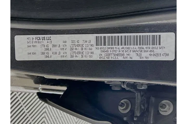 $27975 : Ram 1500 2019 4x4 Big Horn 4 image 8