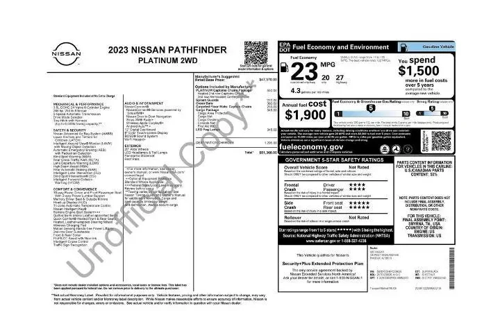 $35897 : Nissan Pathfinder 2023 Plati image 6
