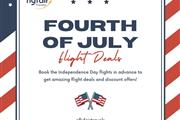 Independence Day Flight Deals en Sacramento