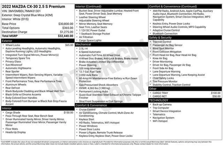 $19990 : Mazda CX-30 2022 AWD 2.5 S P image 2